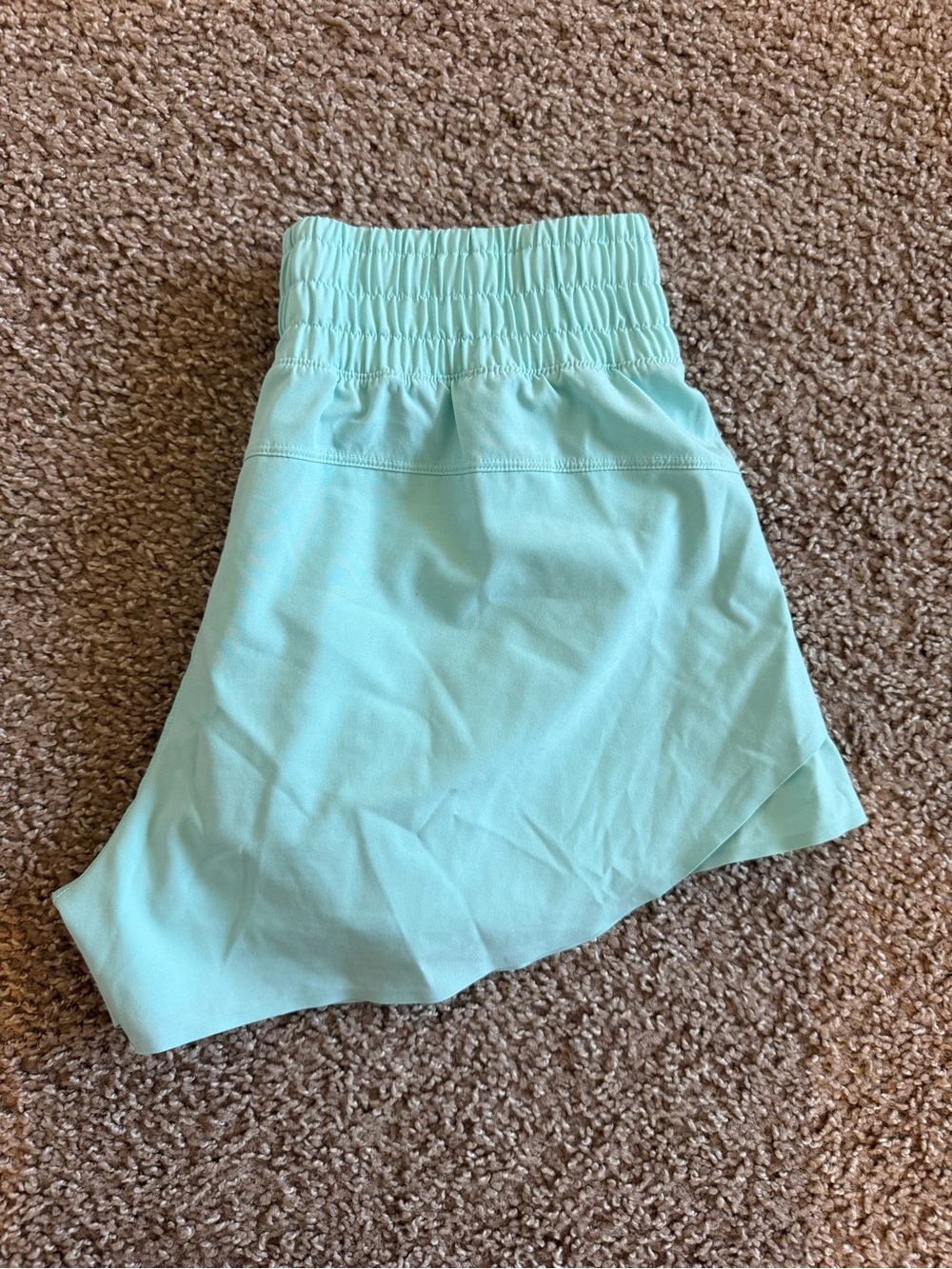 High-Waist Mint Women’s Athletic Shorts